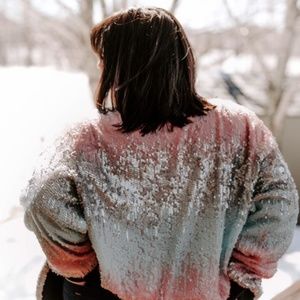 NWT Sequin Bomber Jacket by Lane Bryant